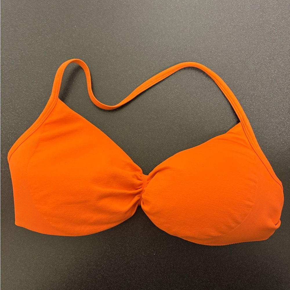 Women's Orange Strappy Bra